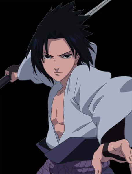 Sasuke Uchiha klar for kamp Bakgrunner