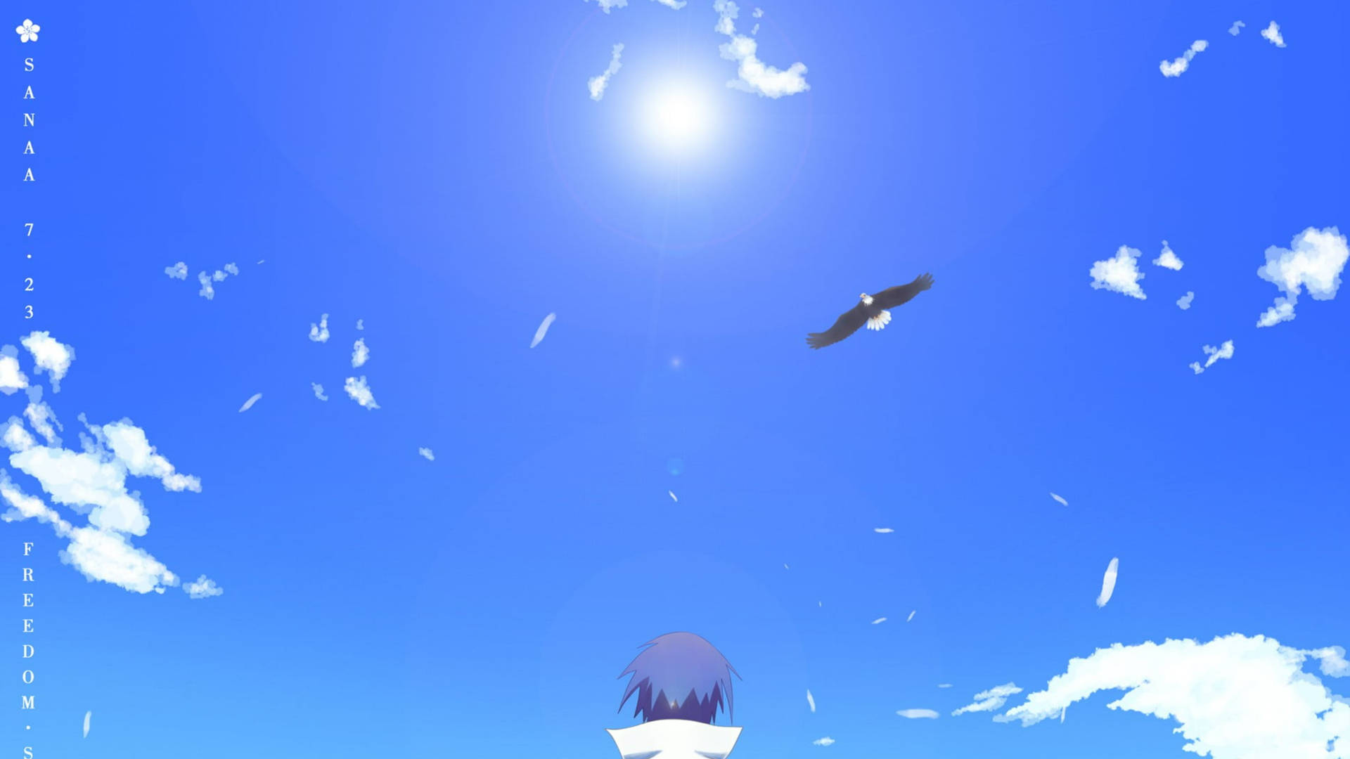 Sasuke under solfylt himmel Bakgrunner