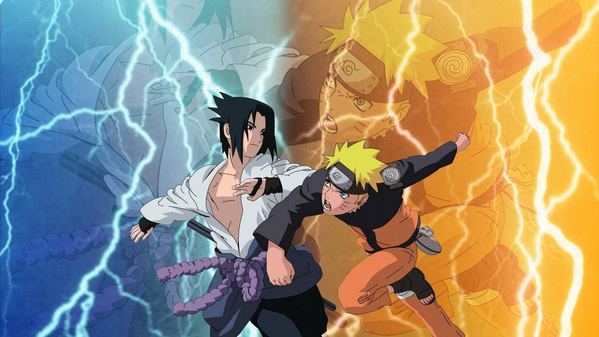 Sasuke versus Naruto bærbar illustrasjon Bakgrunner