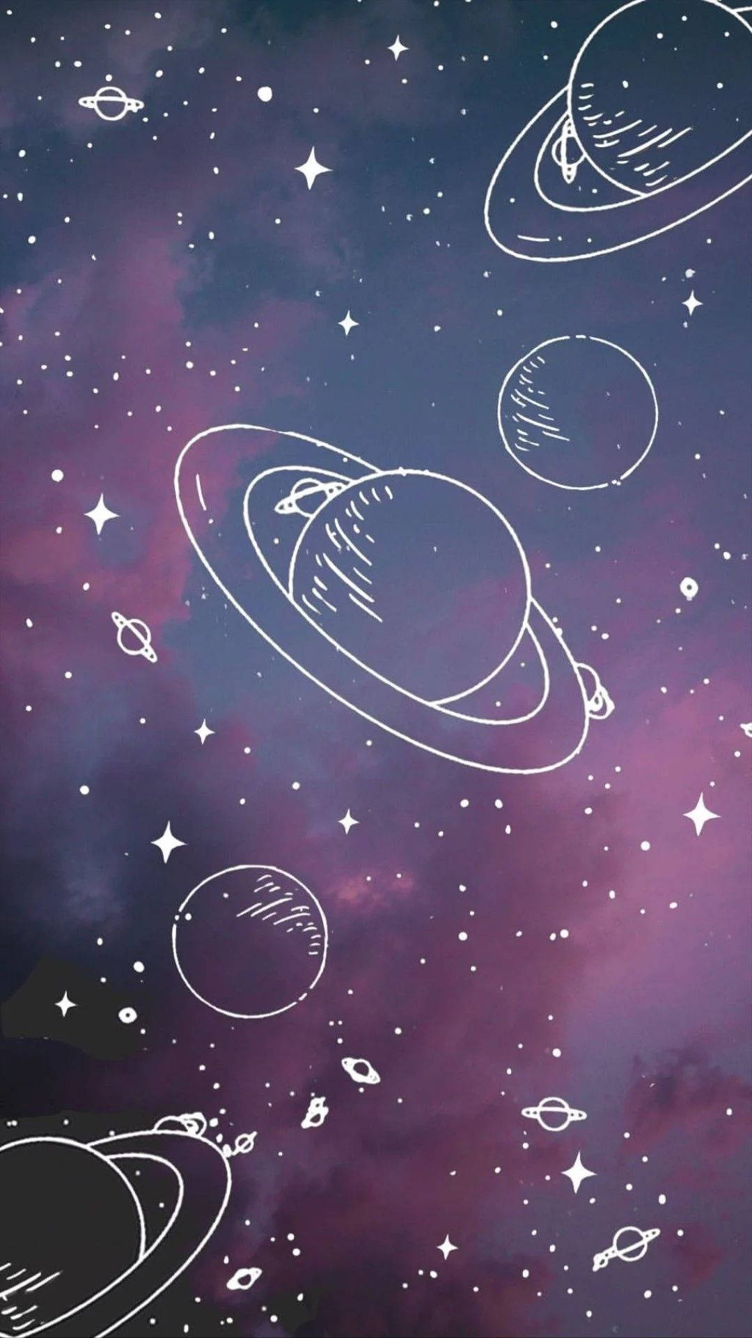 Saturn Planeter Søt Galakse Bakgrunner