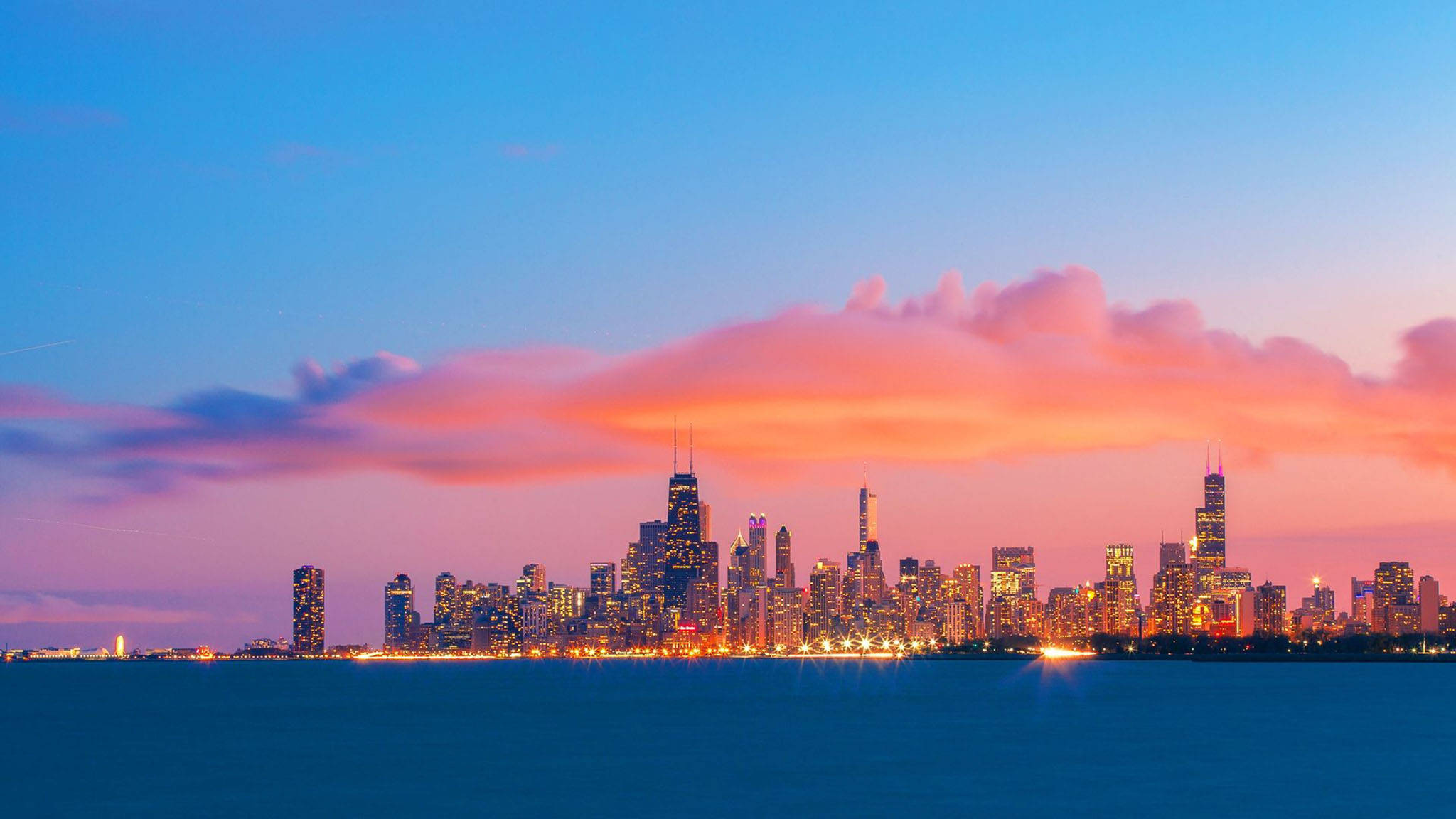 Scenic solnedgang i Los Angeles Bakgrunner