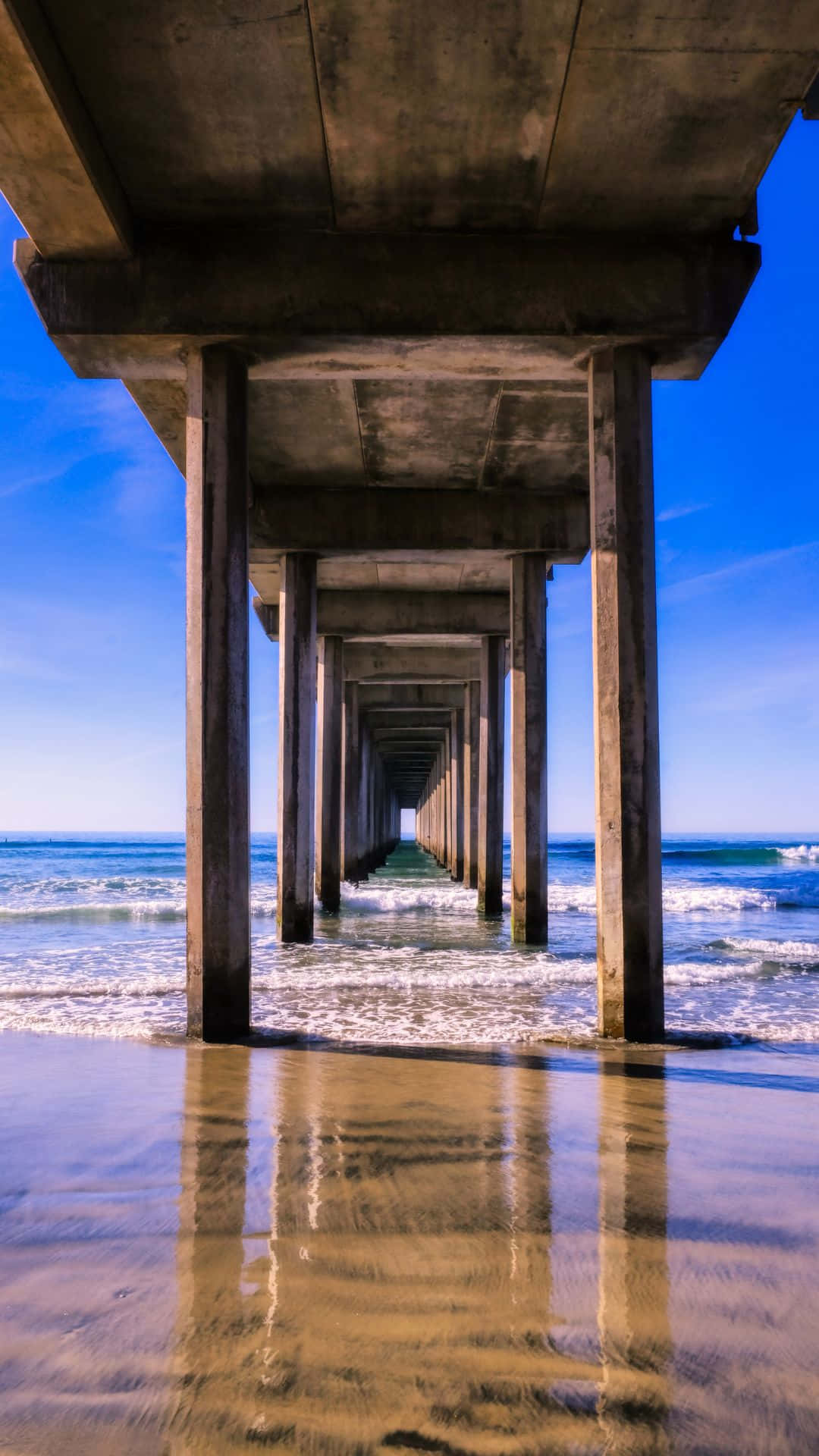 Scripps Pier i San Diego iPhone Bakgrunner