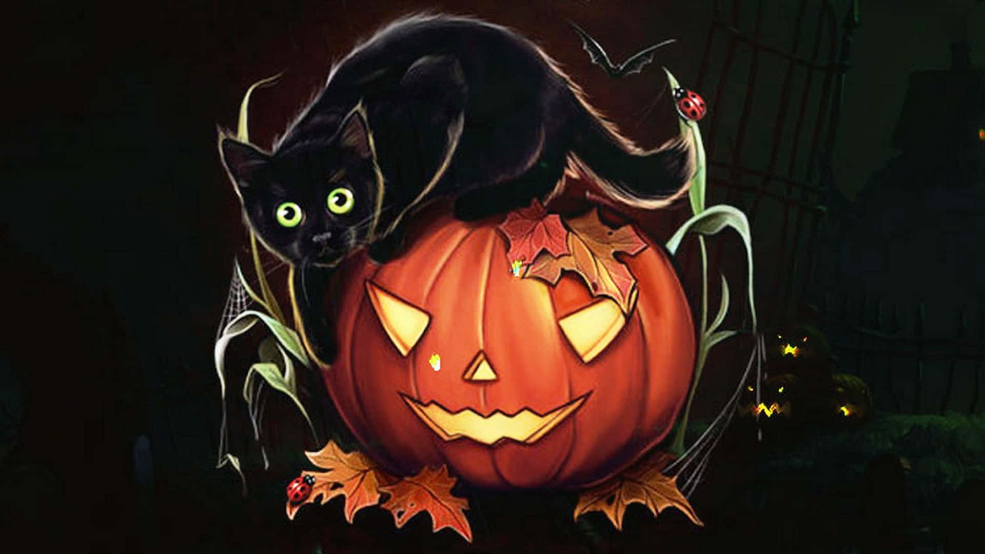 Se hvor søt og skummel Halloween kan være! Bakgrunner