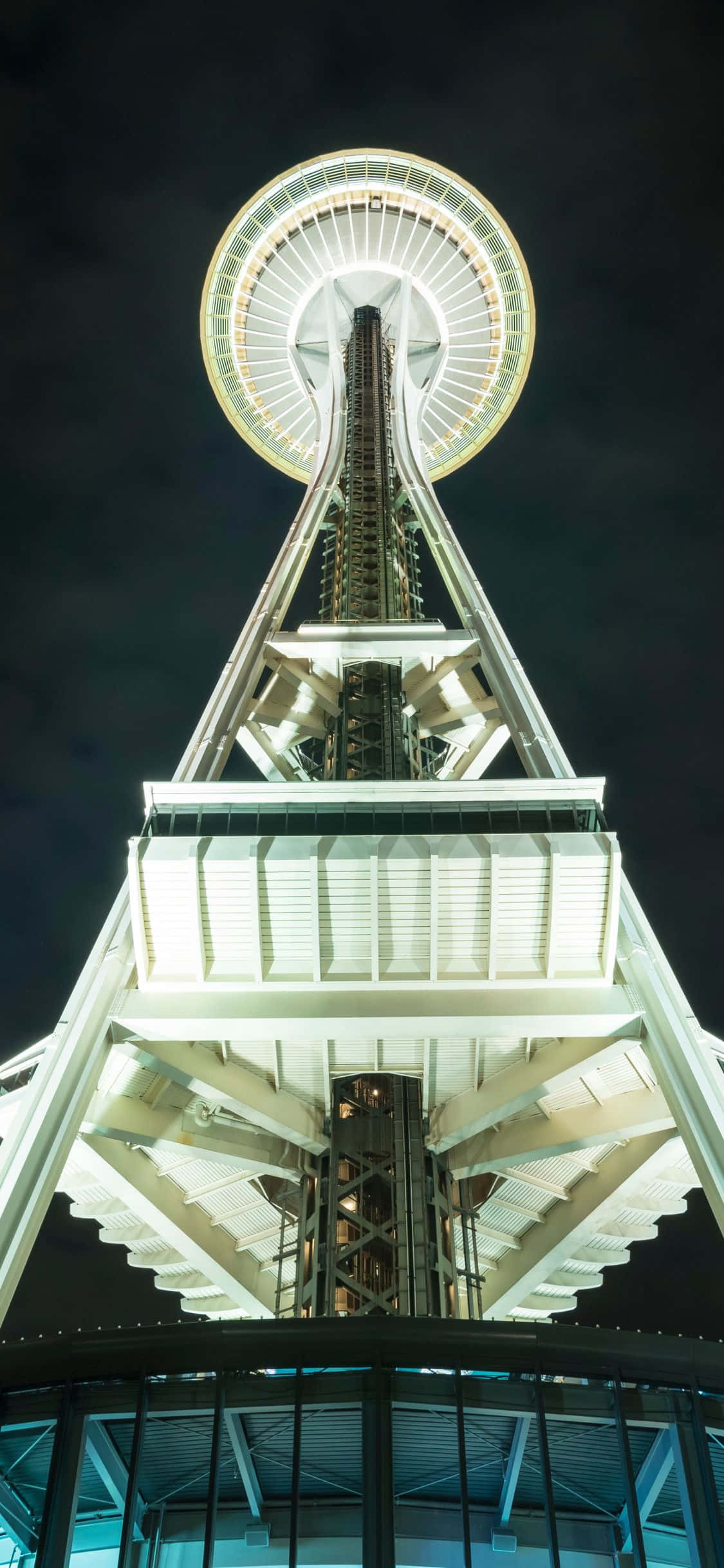 Seattle-horisonten glitrer om natten Bakgrunner
