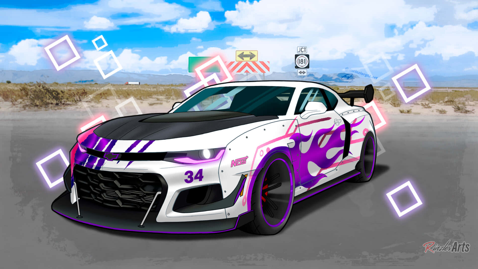 Seil av gårde i stil med denne tilpassede anime-bilen Bakgrunner