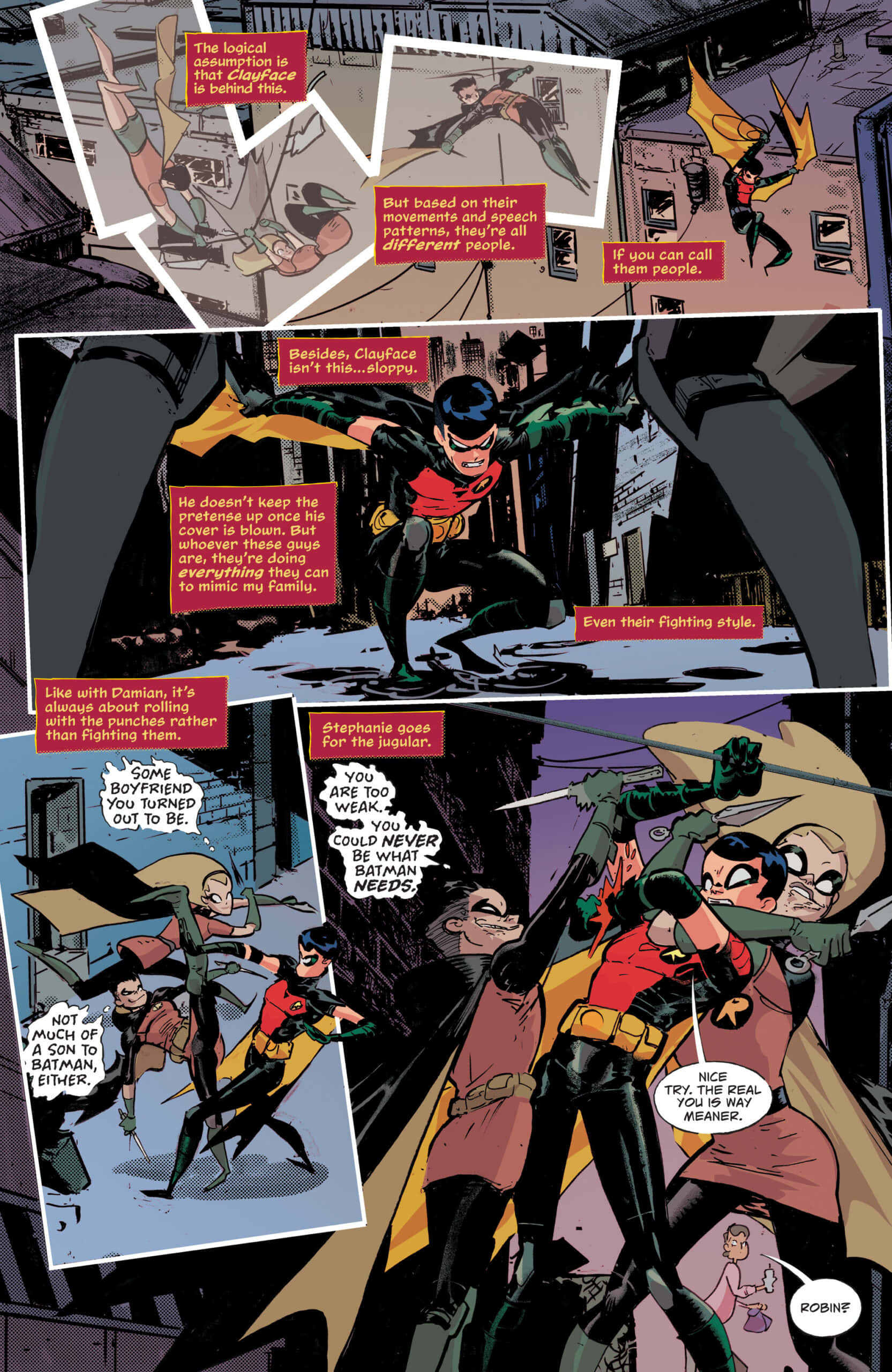 Selvsikker Tim Drake viser superheltferdigheter Bakgrunner