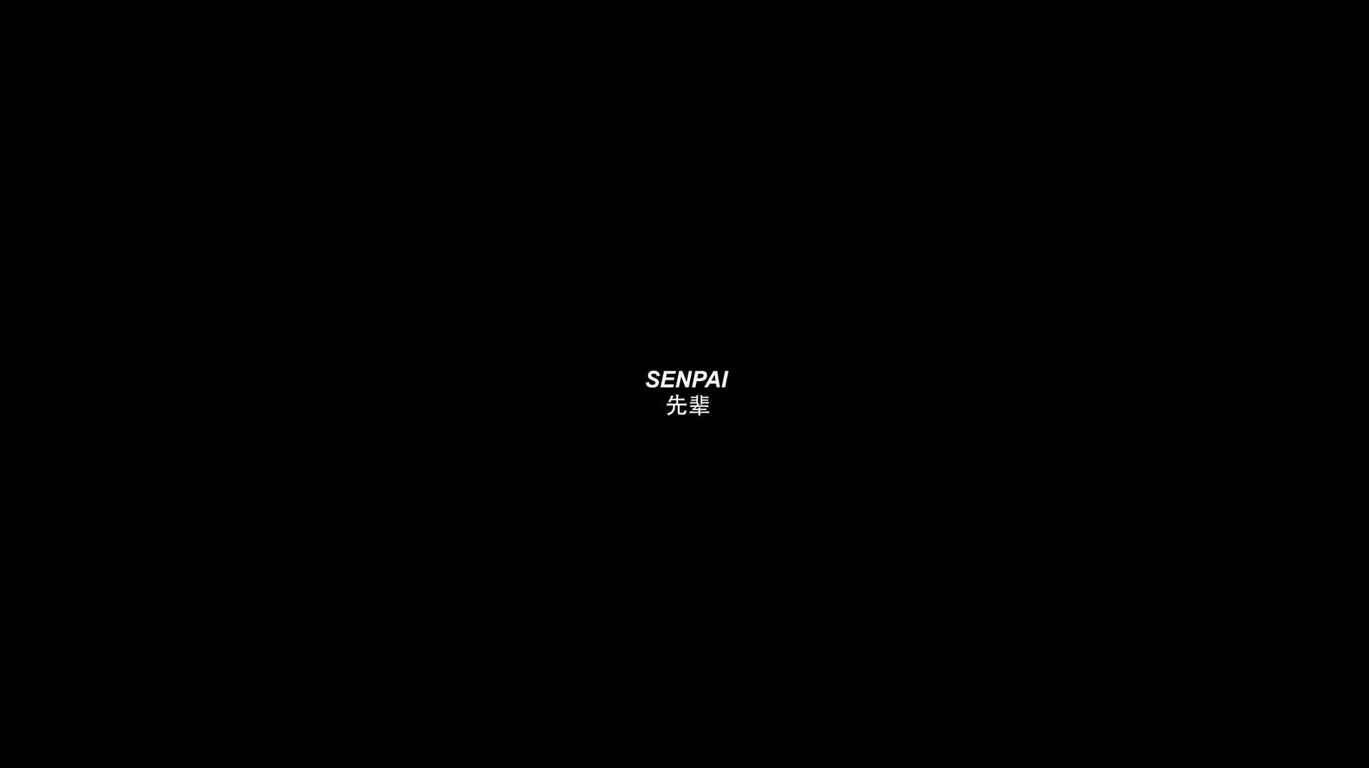 Senpai-estetisk svart-hvitt laptop-bakgrunn Bakgrunner