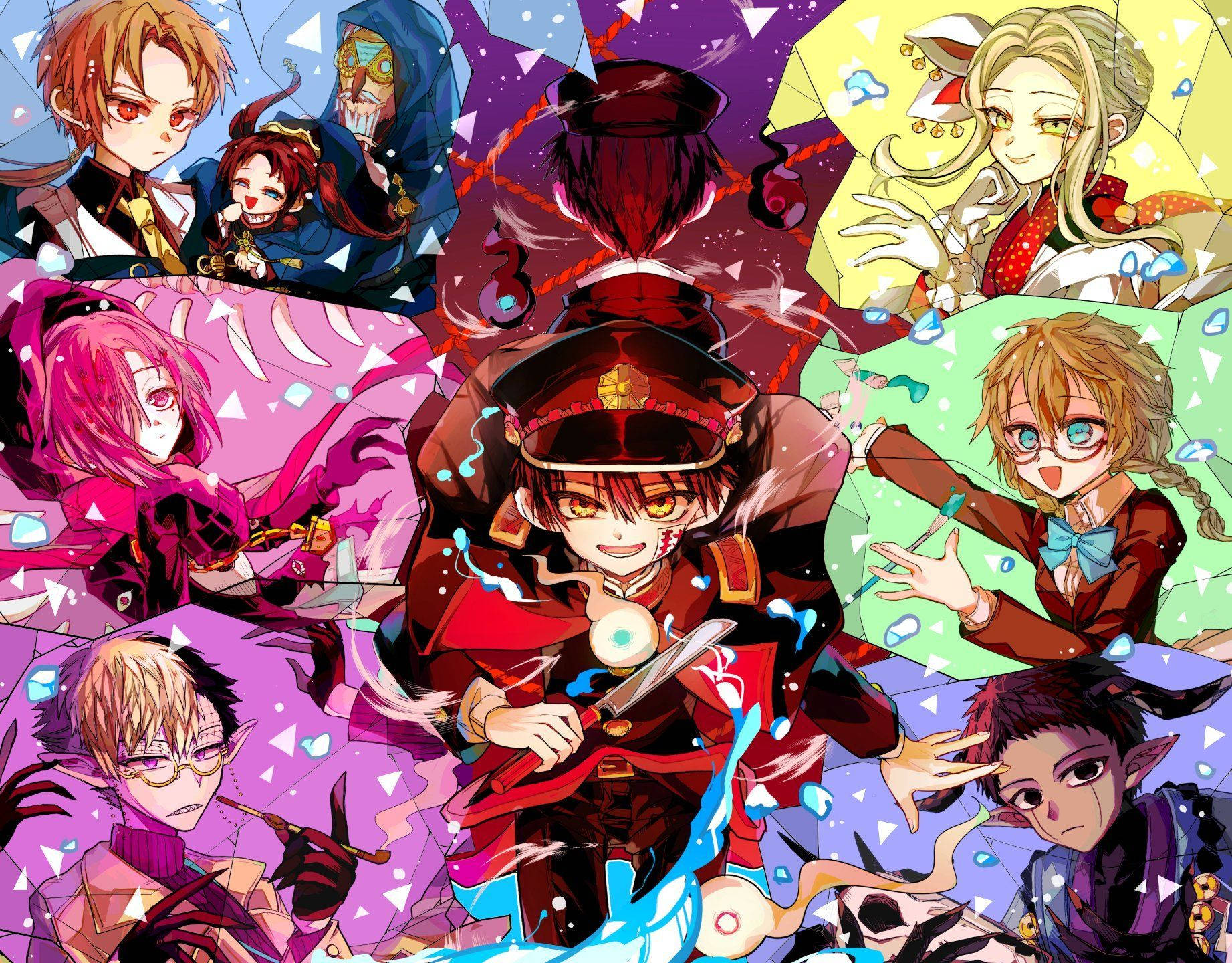 Sensasjonelle Hanako Kun skrivebordskarakterer Bakgrunner