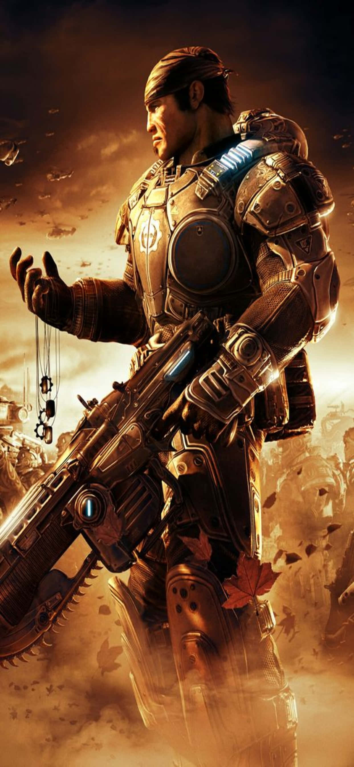 Sepia Marcus iPhone XS Max Gears Of War 5 Bakgrunn Bakgrunner