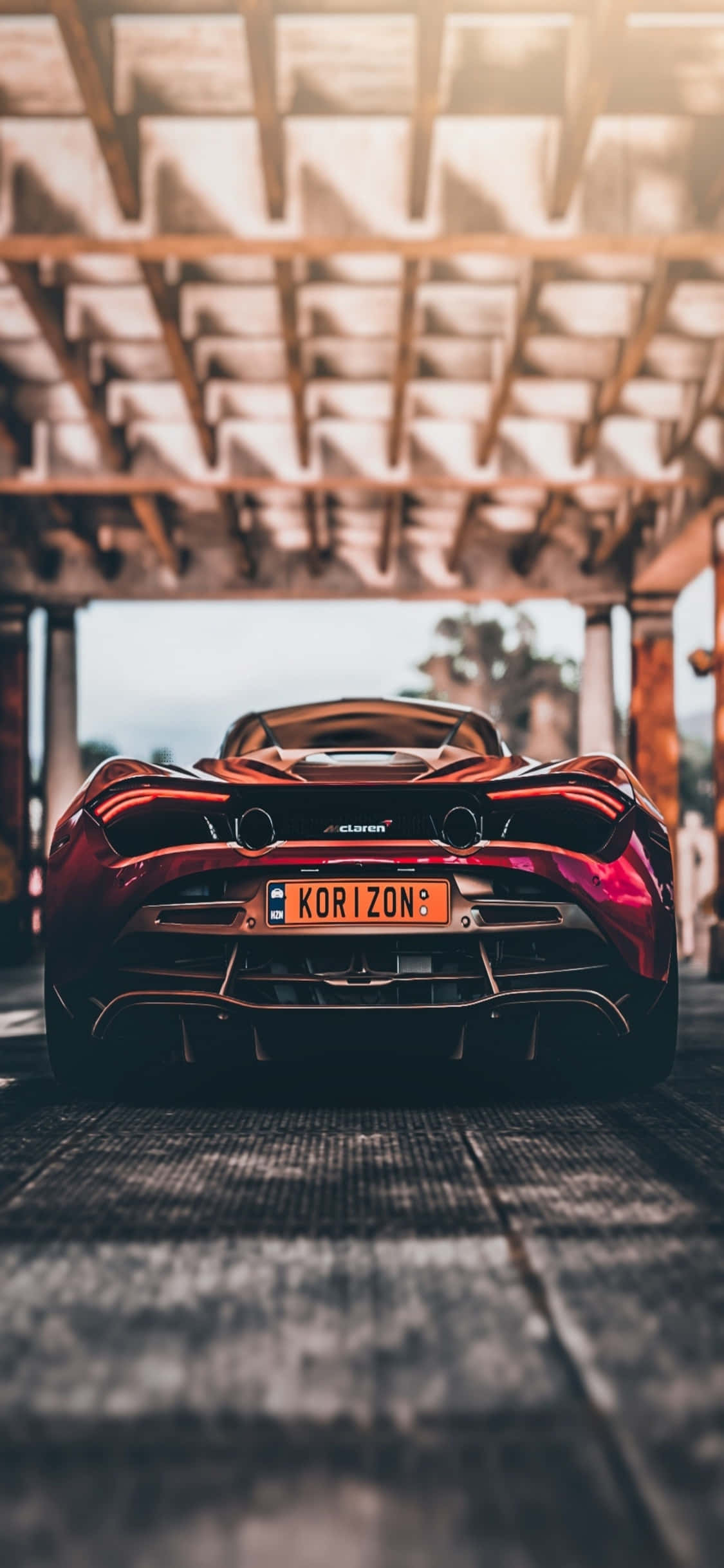 Sett deg bak rattet på iPhone Xs McLaren 720s Bakgrunner