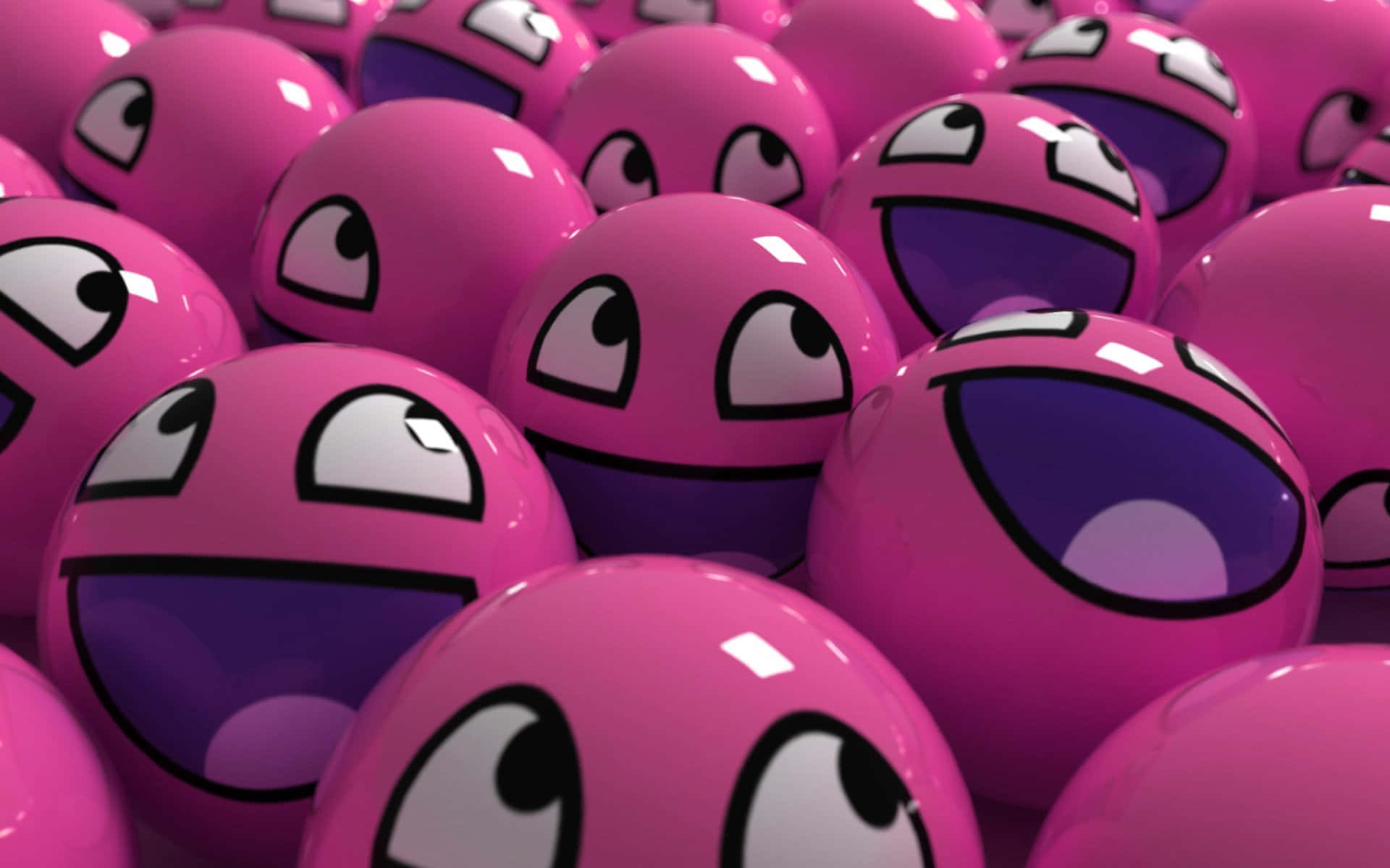 Sett et smil på ansiktet med Kawaii Rosa Bakgrunner