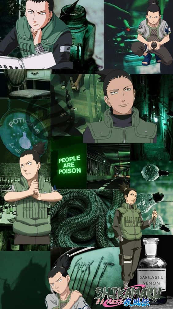 Shikamaru estetisk collagekunst Bakgrunner