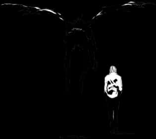 Silhuett av Light Yagami og Ryuk Bakgrunner