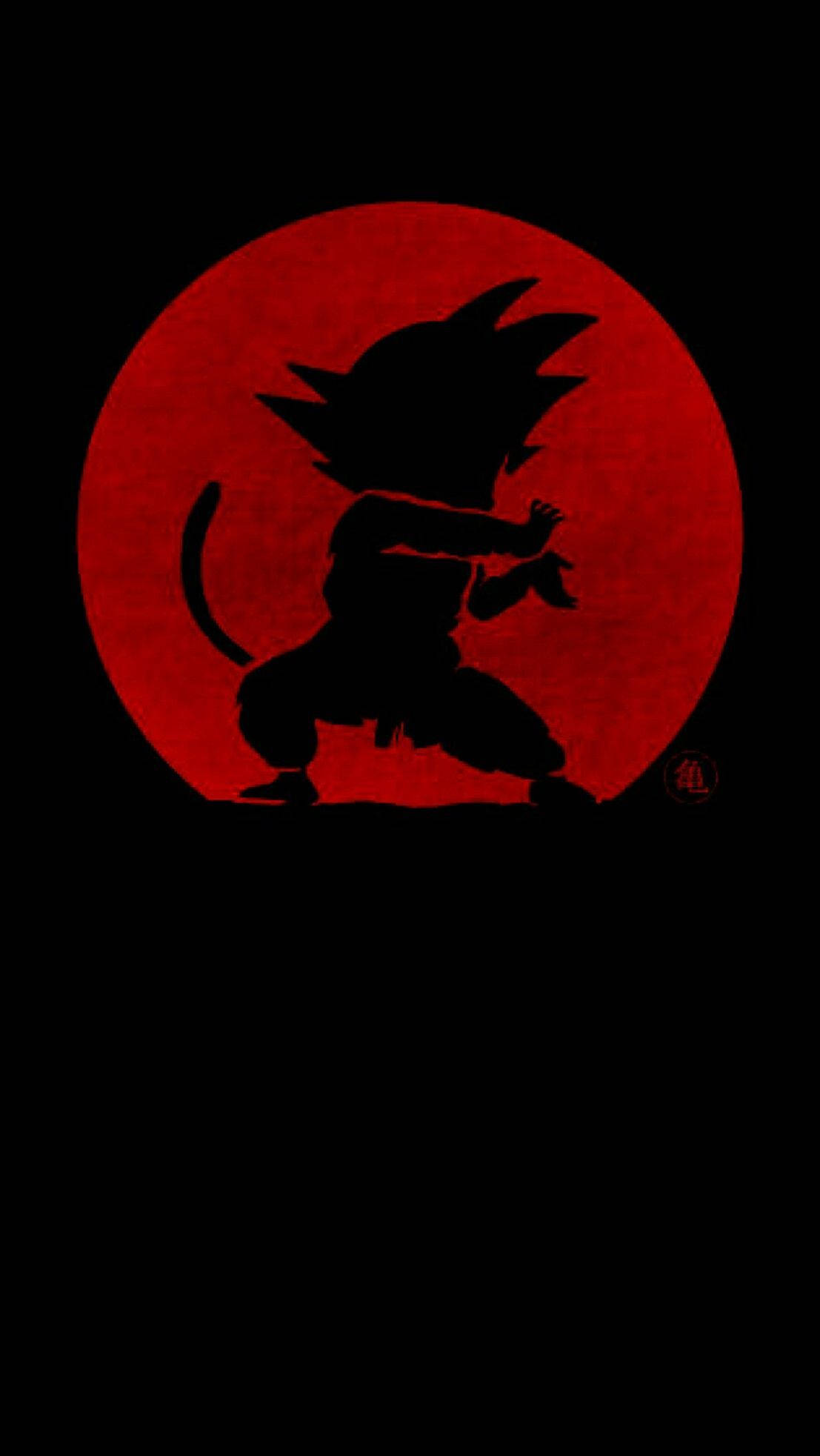 Silhuett baby Son Goku iPhone Bakgrunner