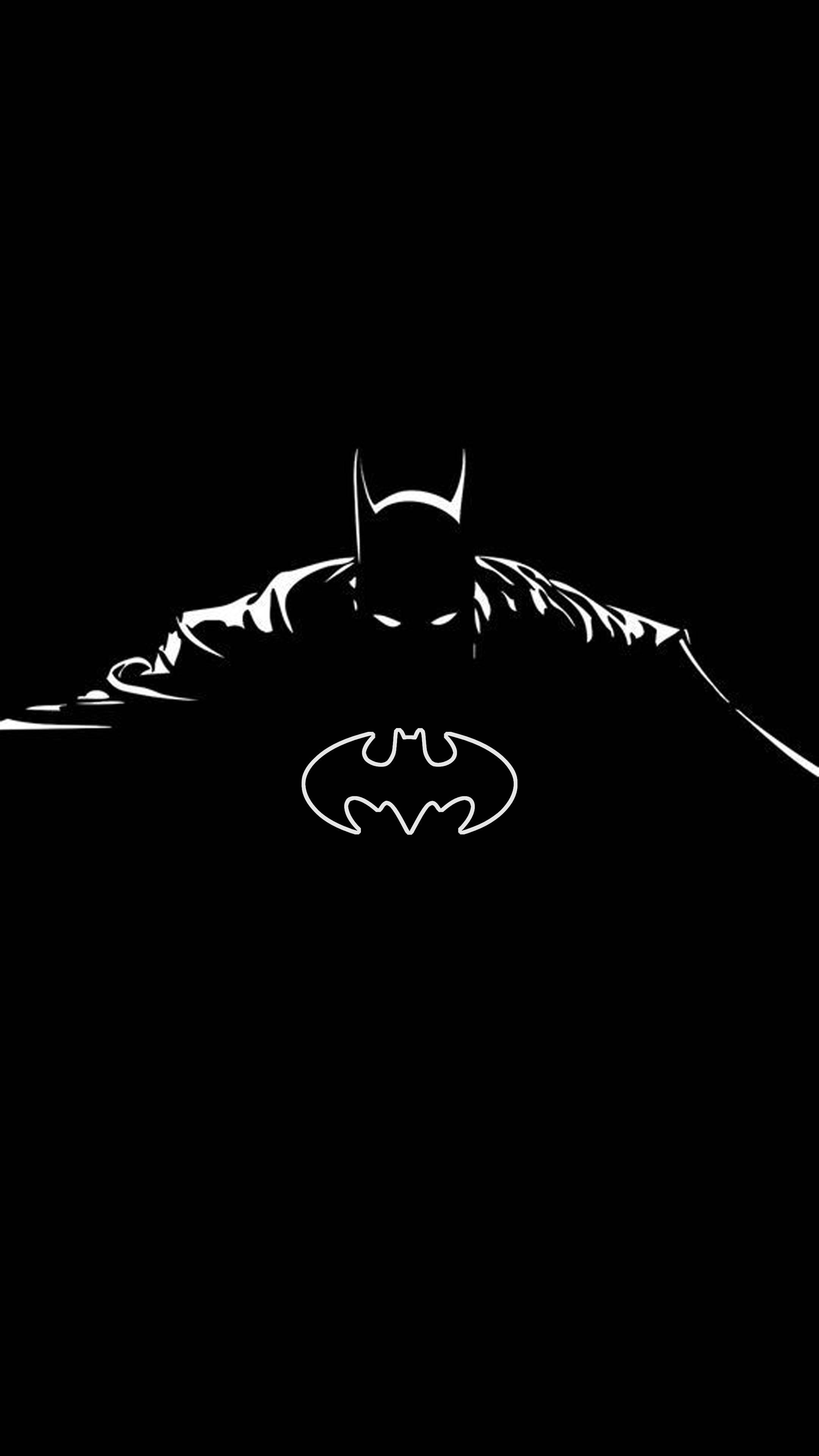 Silhuett Batman-logo iPhone Bakgrunner