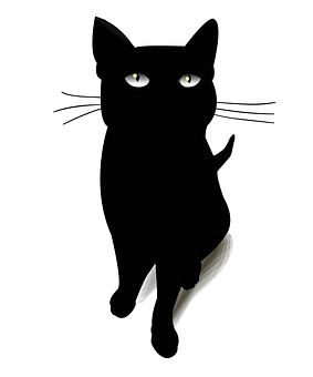 Silhuettillustrasjon av svart katt Bakgrunner