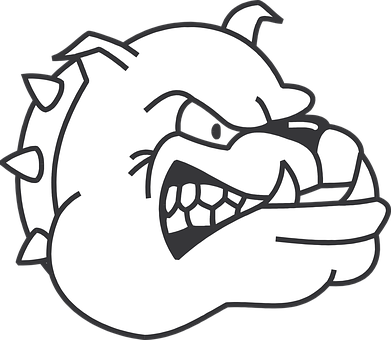 Sint bulldog-maskot vektor Bakgrunner