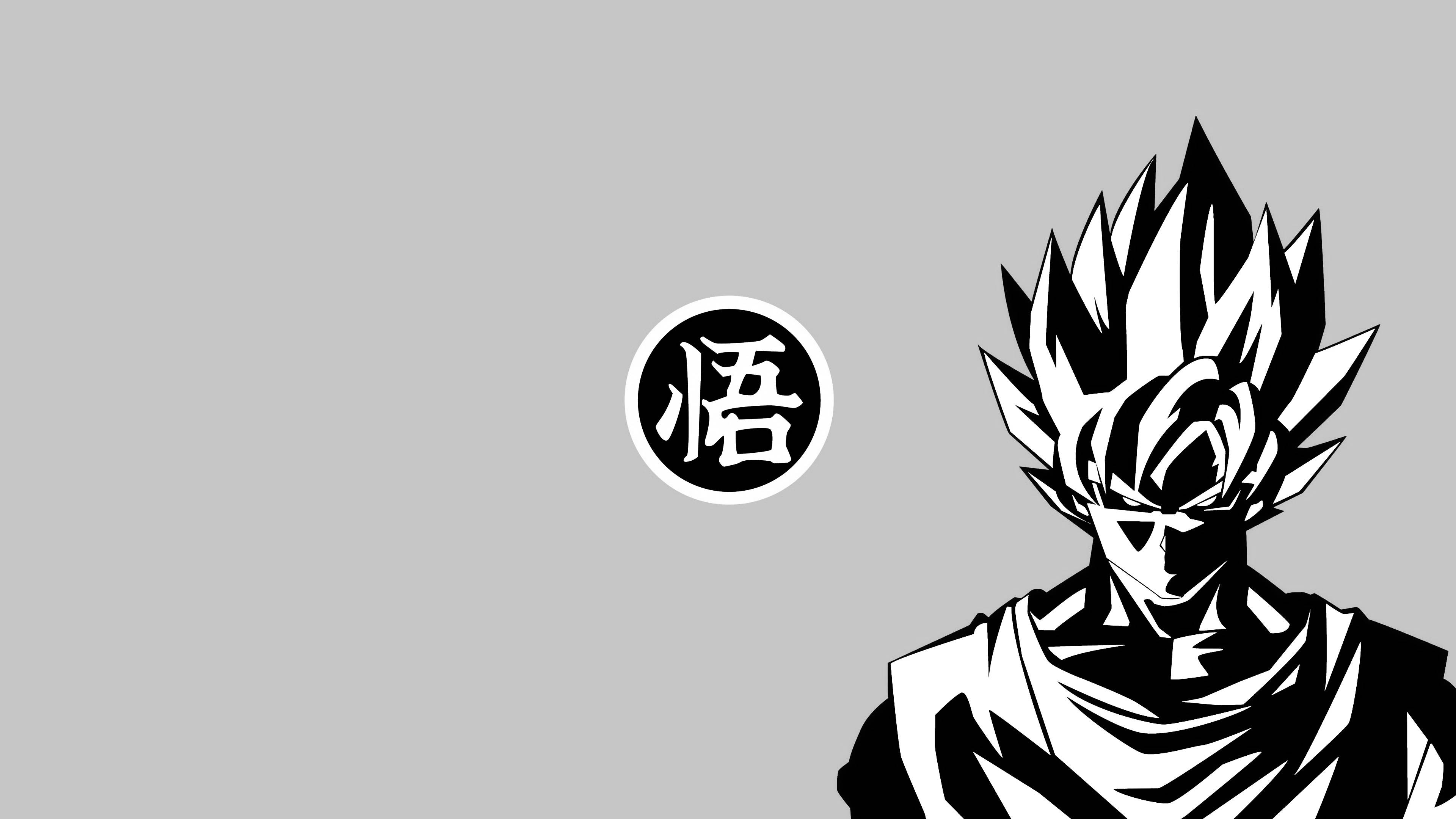 Sint Goku i svart-hvitt Bakgrunner