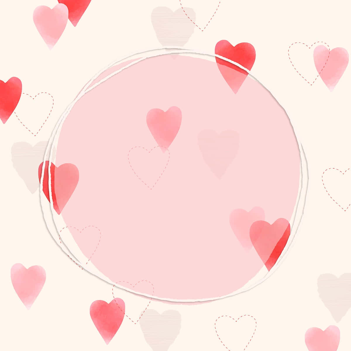 Sirkel og hjerter Valentinsbakgrunn Bakgrunner