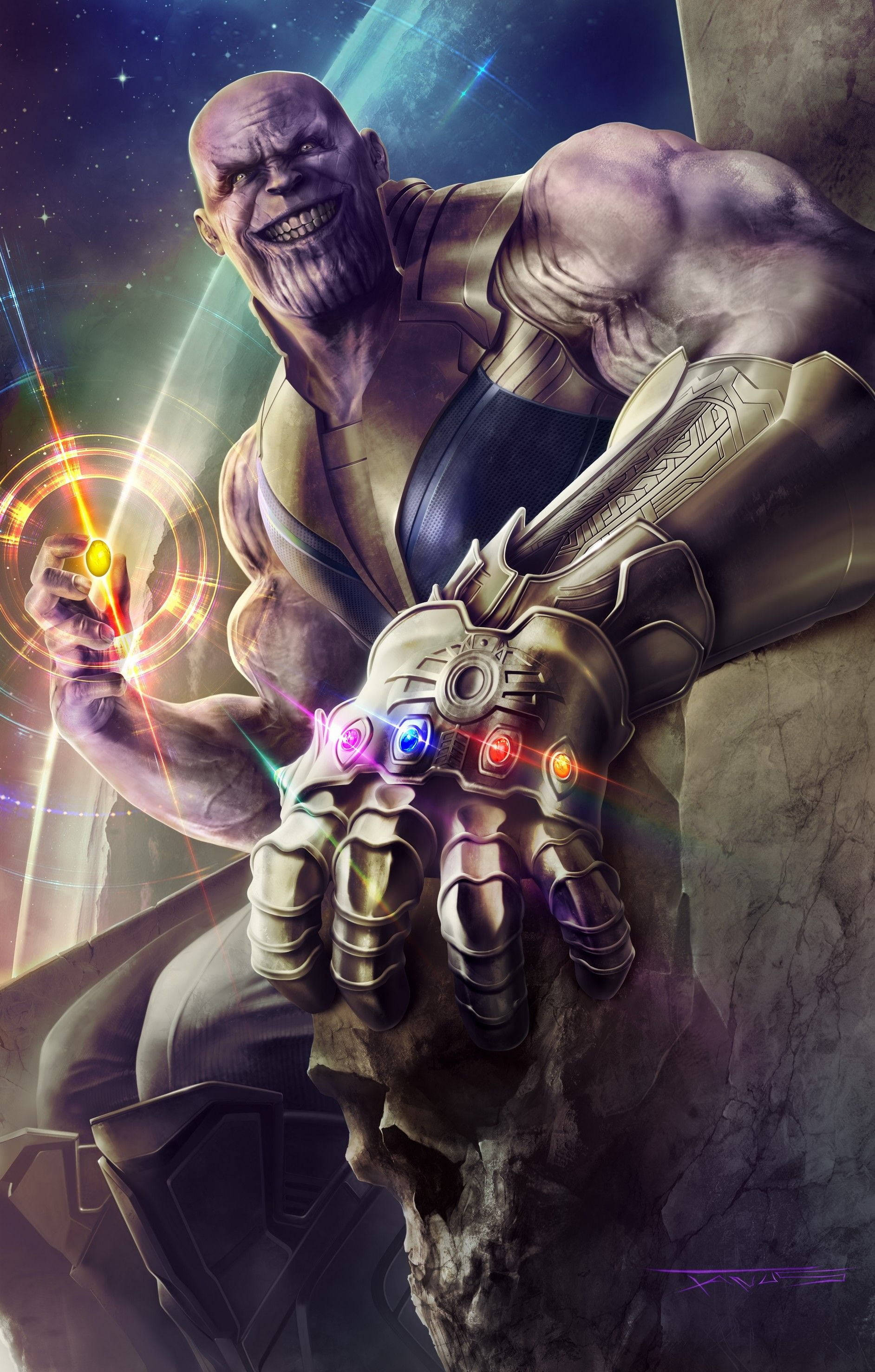 Sittende på tronen Thanos HD Bakgrunner