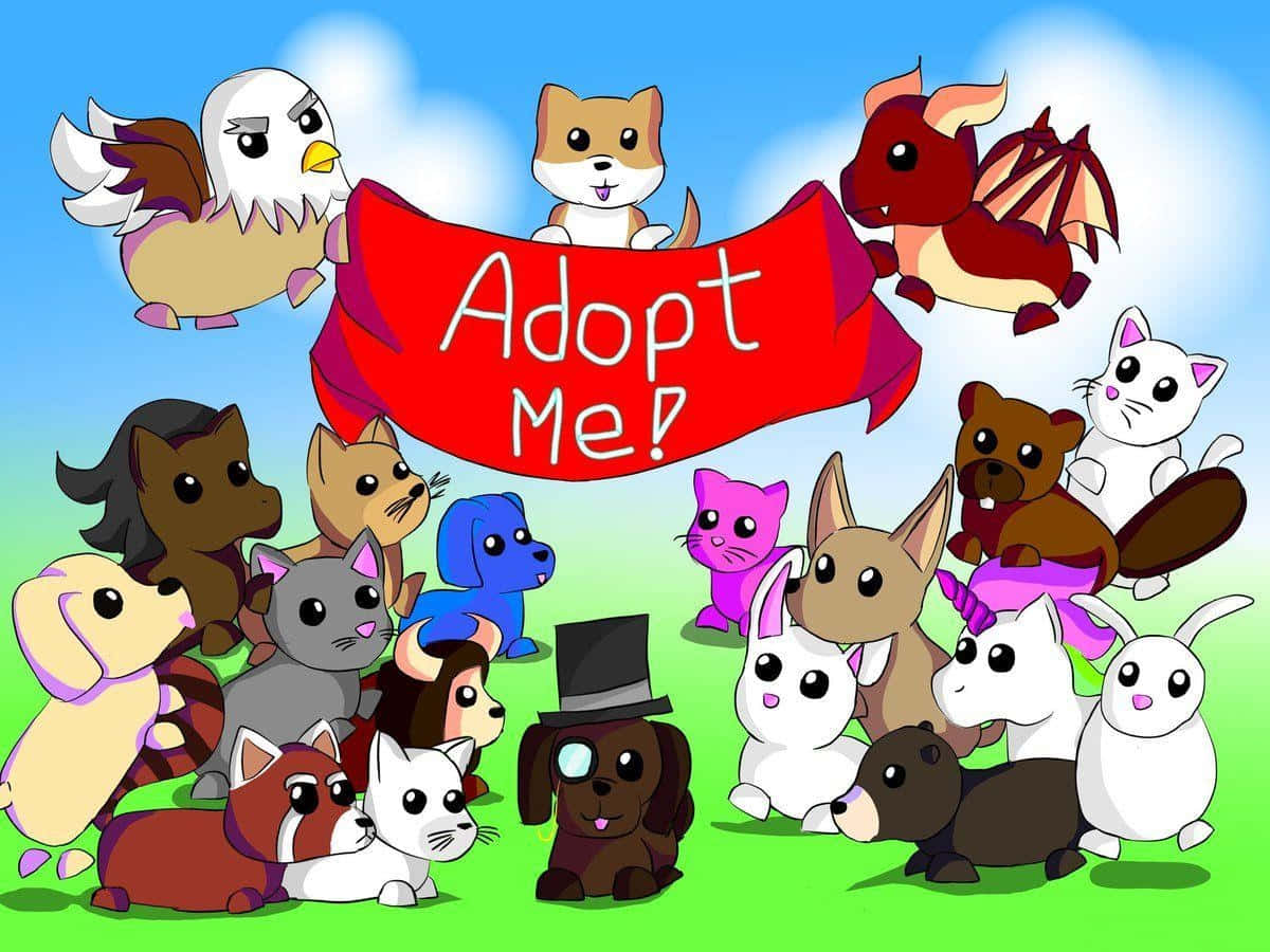Sjarmerende Adopt Me bakgrunns fanart fra videospillet Bakgrunner