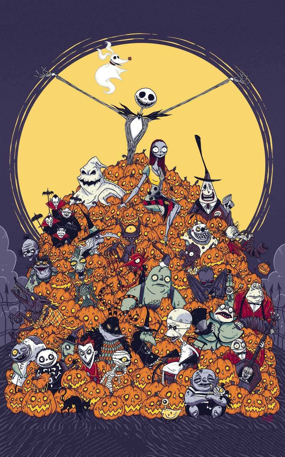 Sjekk ut denne festlige Nightmare Before Christmas-telefonen! Bakgrunner