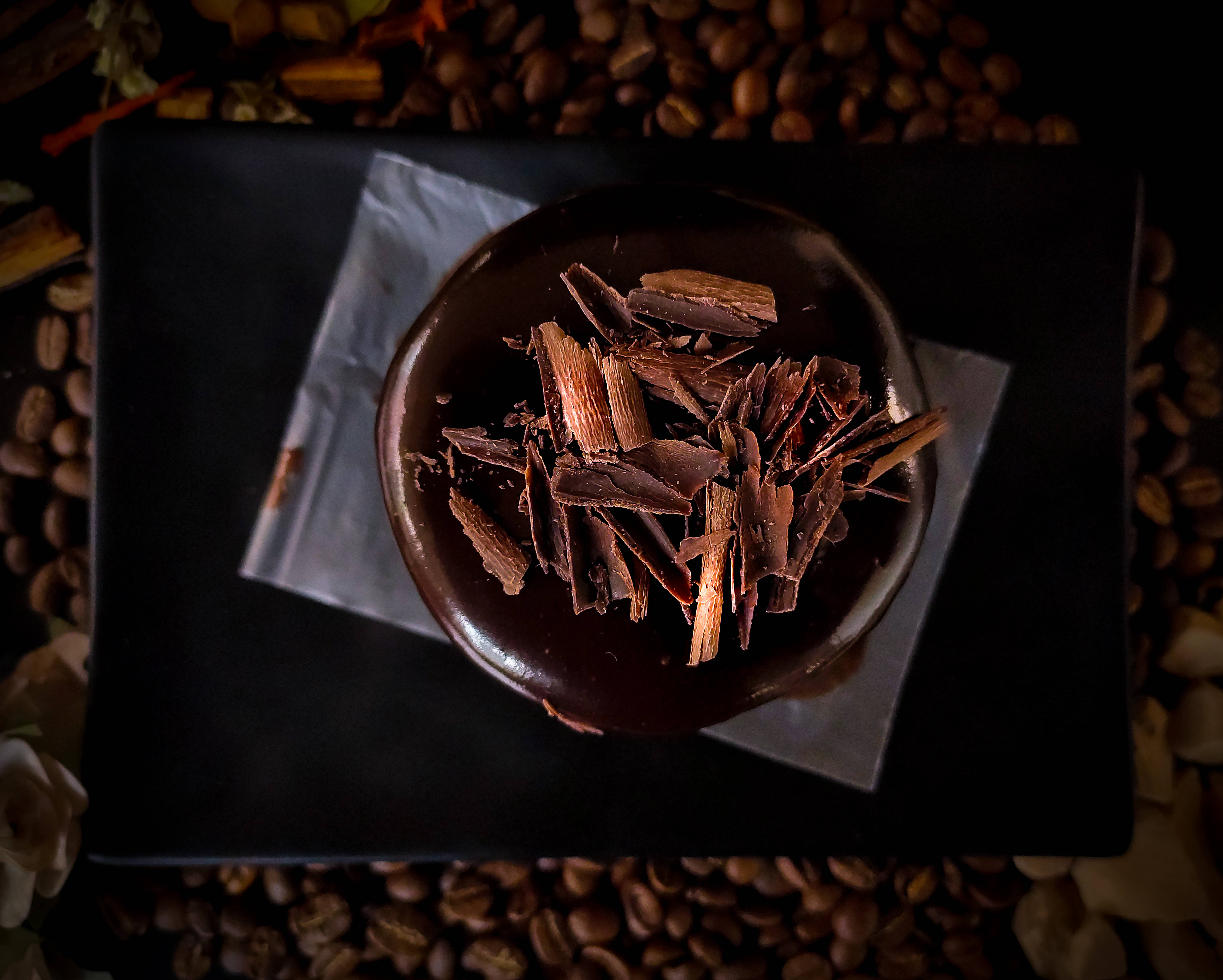 Sjokoladekake kaffebønner Bakgrunner