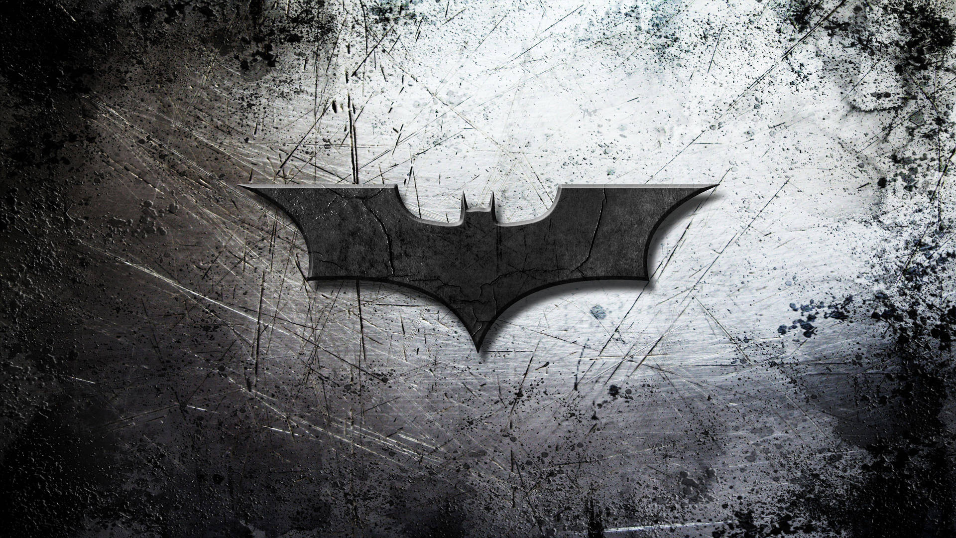 Skadet Batman-logo bakgrunnsbilde