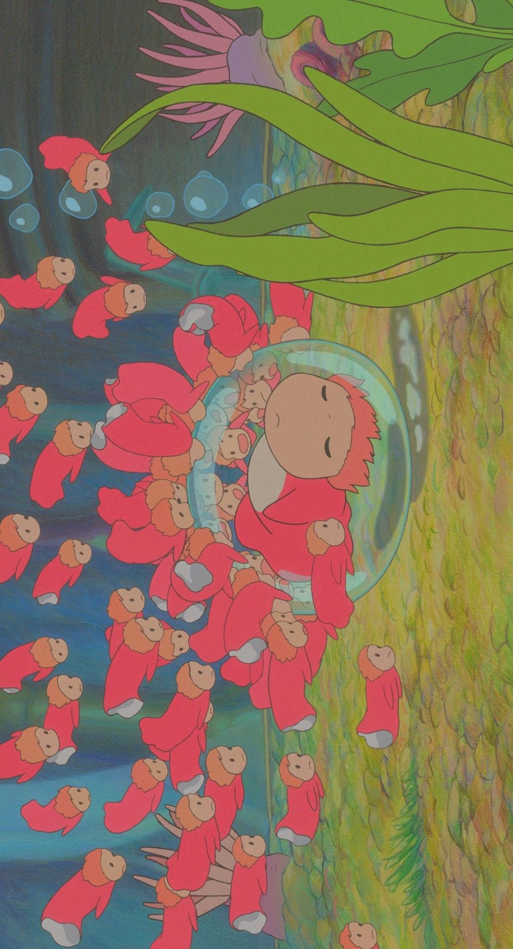 Skap en beroligende atmosfære med Ponyo myk estetikk. Bakgrunner