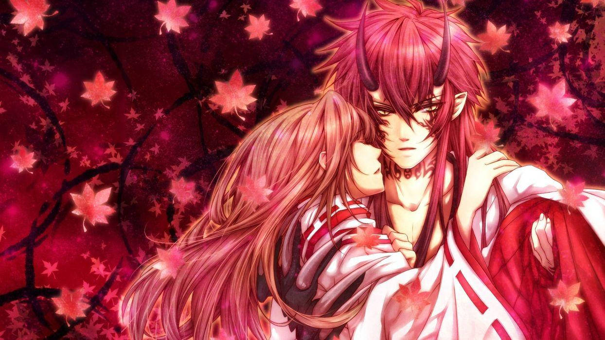 Skarlagenrød anime-demon Bakgrunner