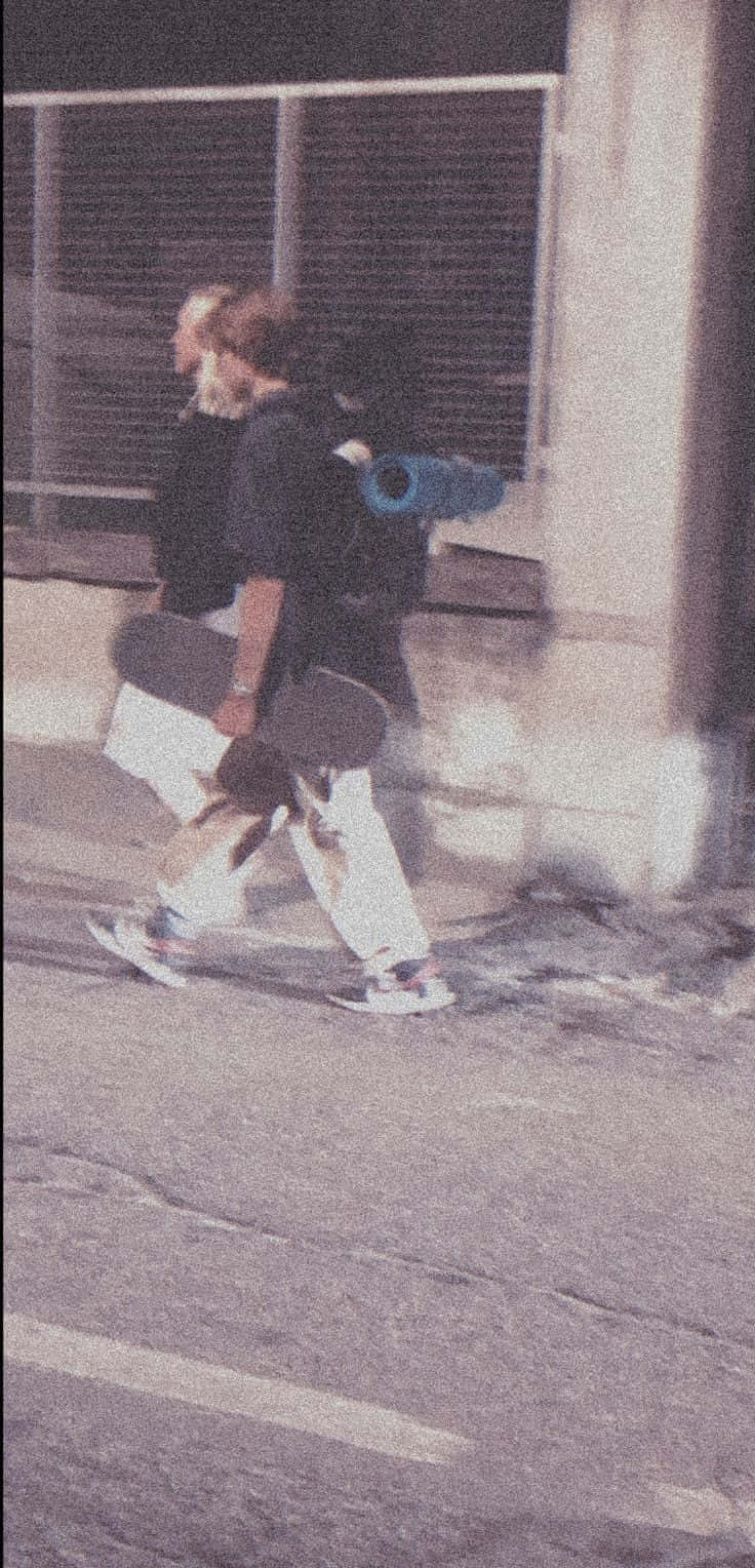 Skater Boy Aesthetic: Stilig og kul, klassisk look for de som elsker skateboarding Bakgrunner