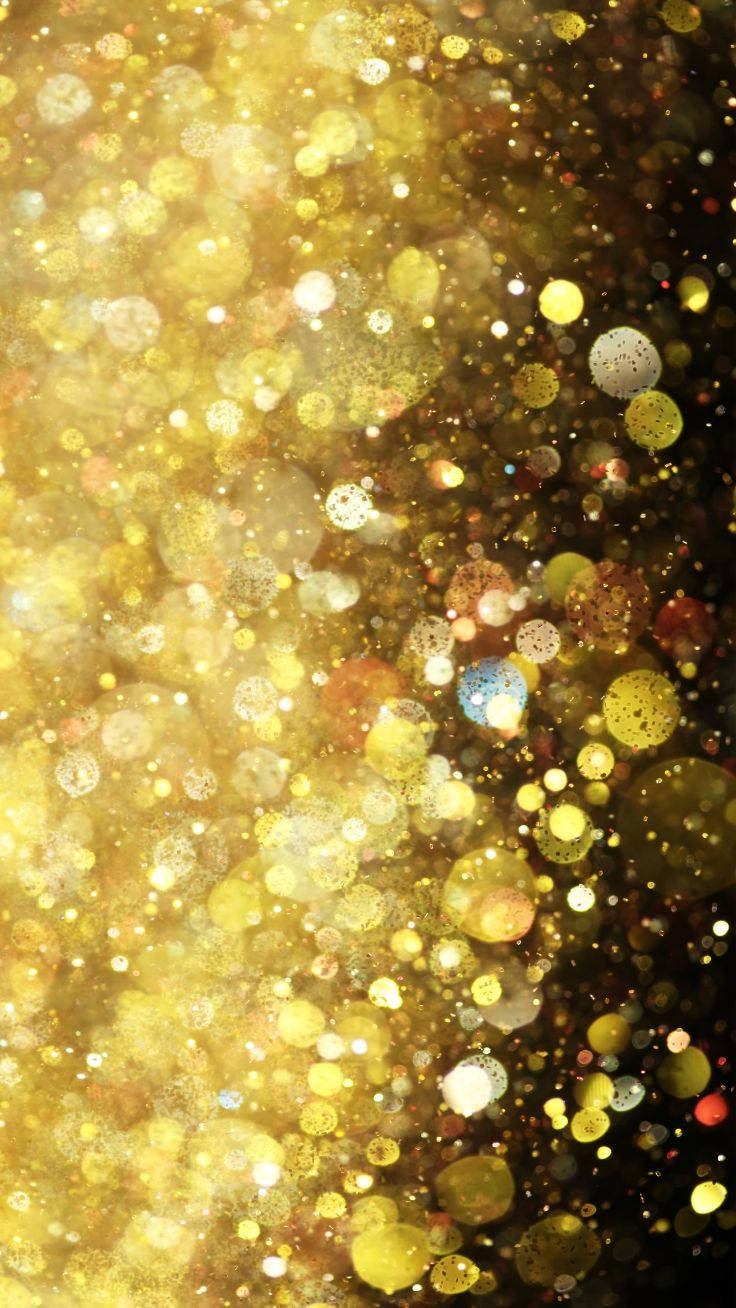 Skinnende gullglitter gnistrer iPhone Bakgrunner
