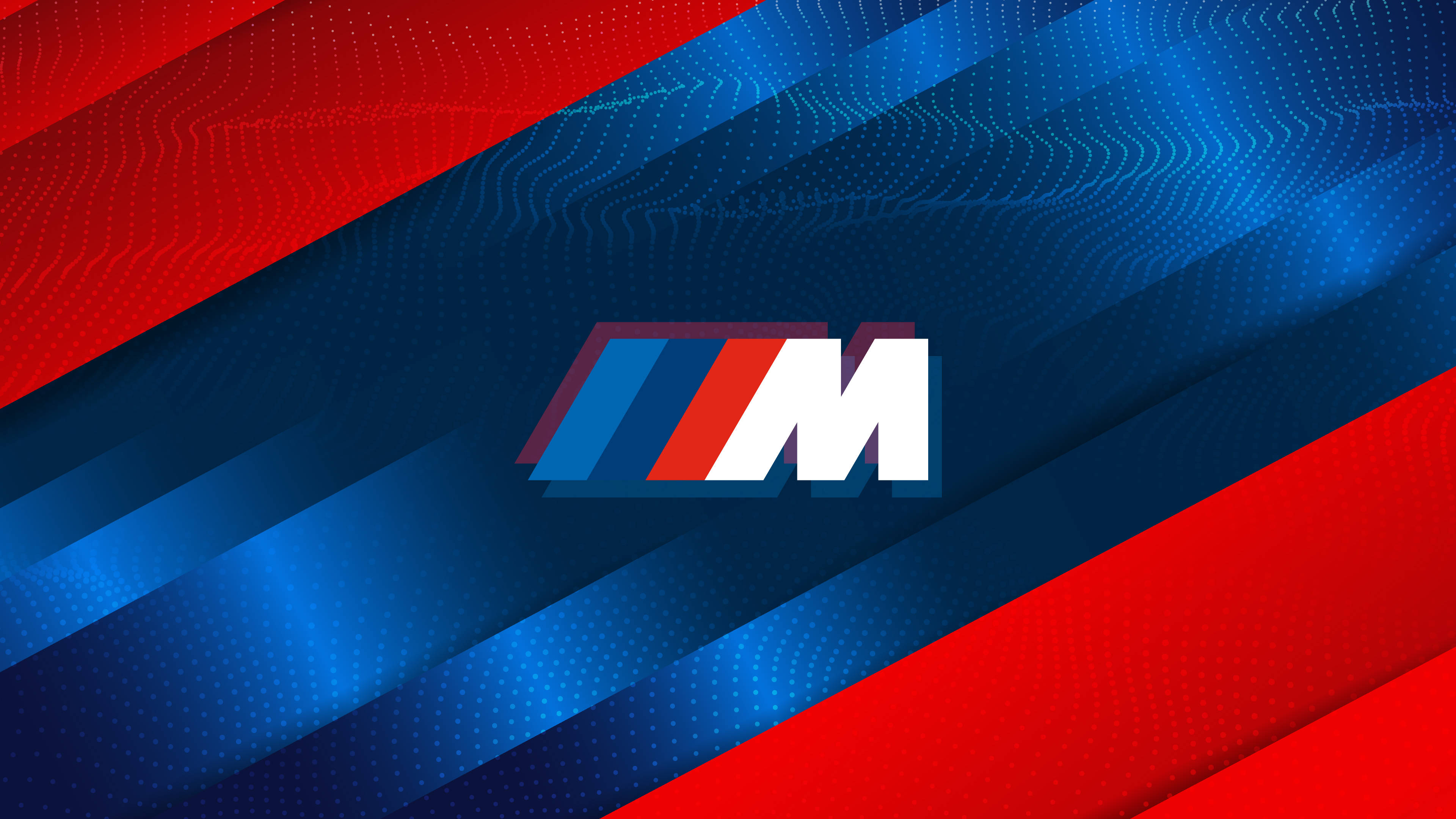 Skinnende rød blå BMW M-logo Bakgrunner