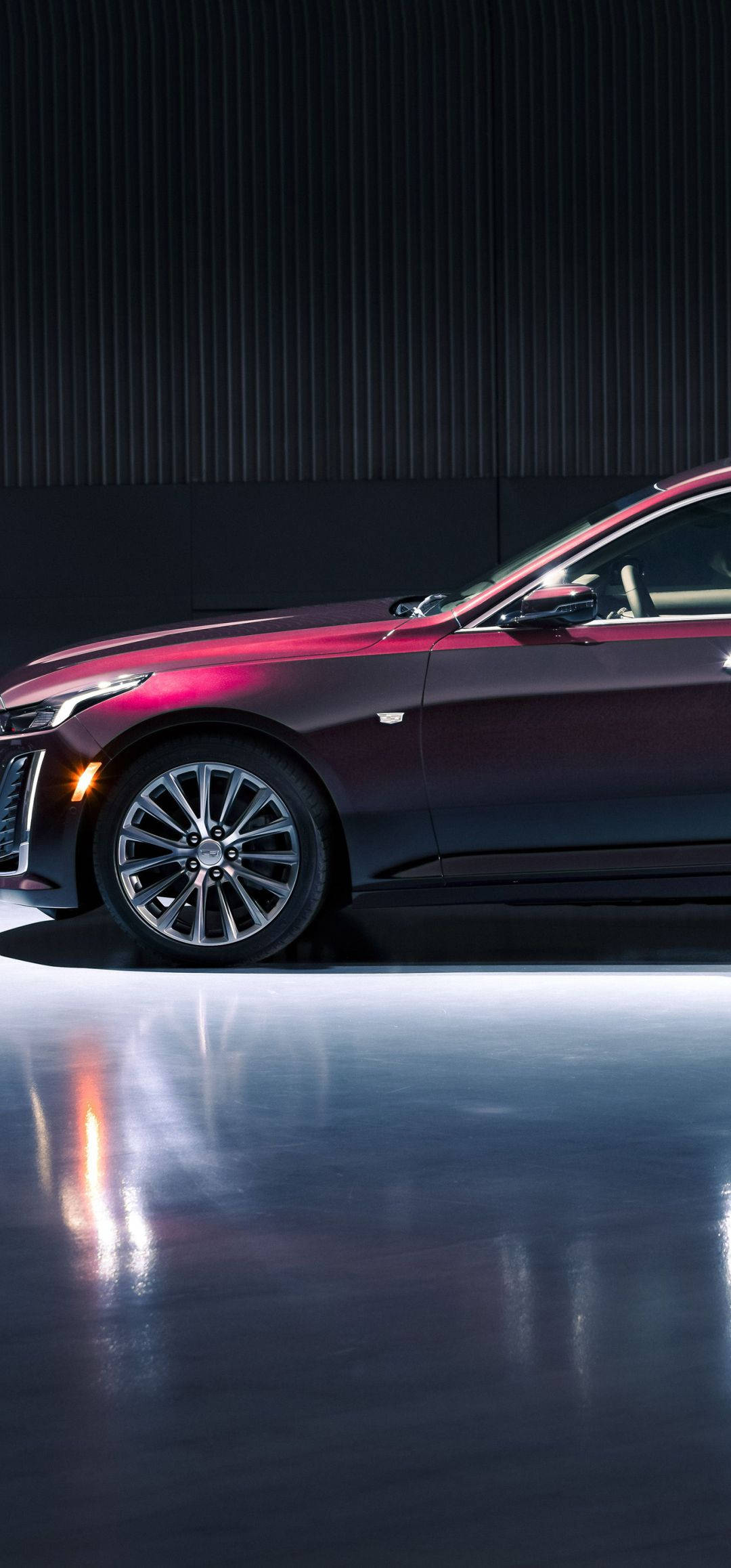 Skinnende rød Cadillac fra iPhone Bakgrunner