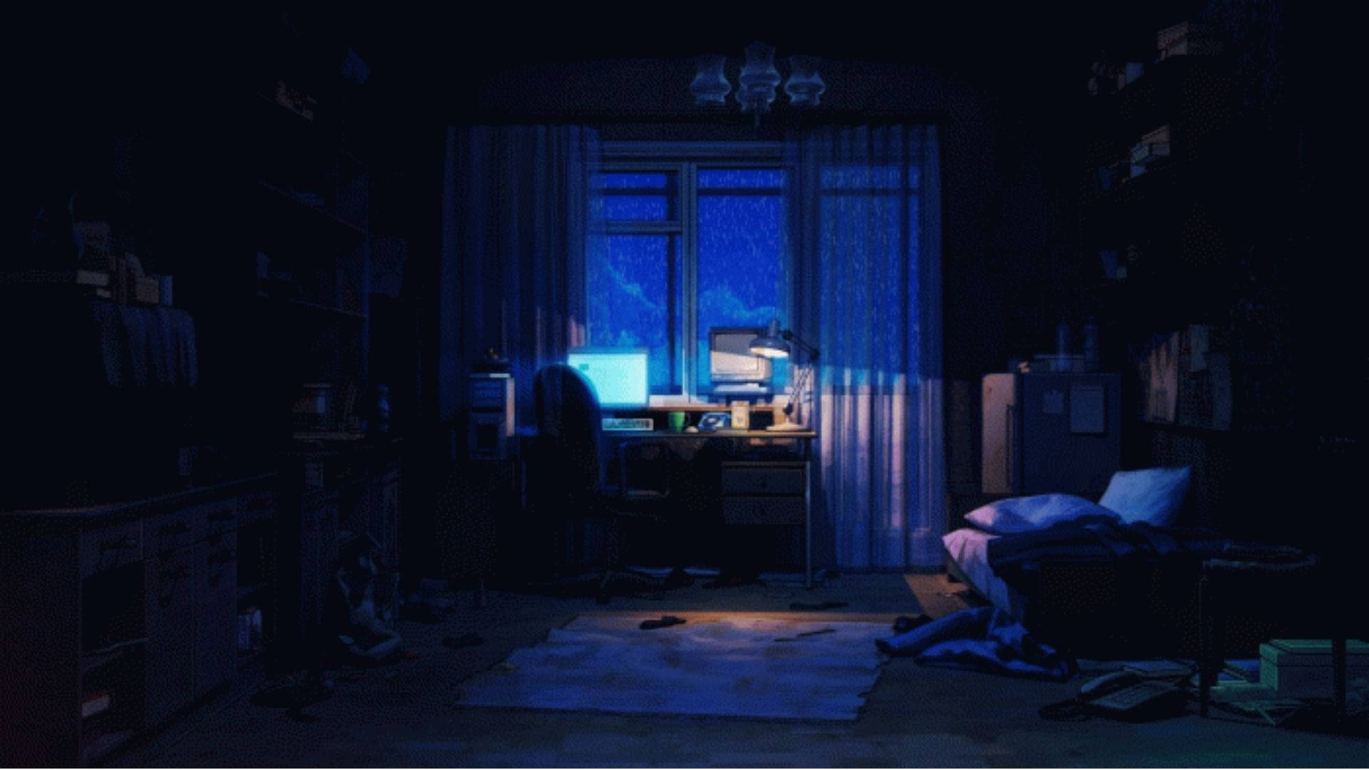Skitten anime-rom Bakgrunner