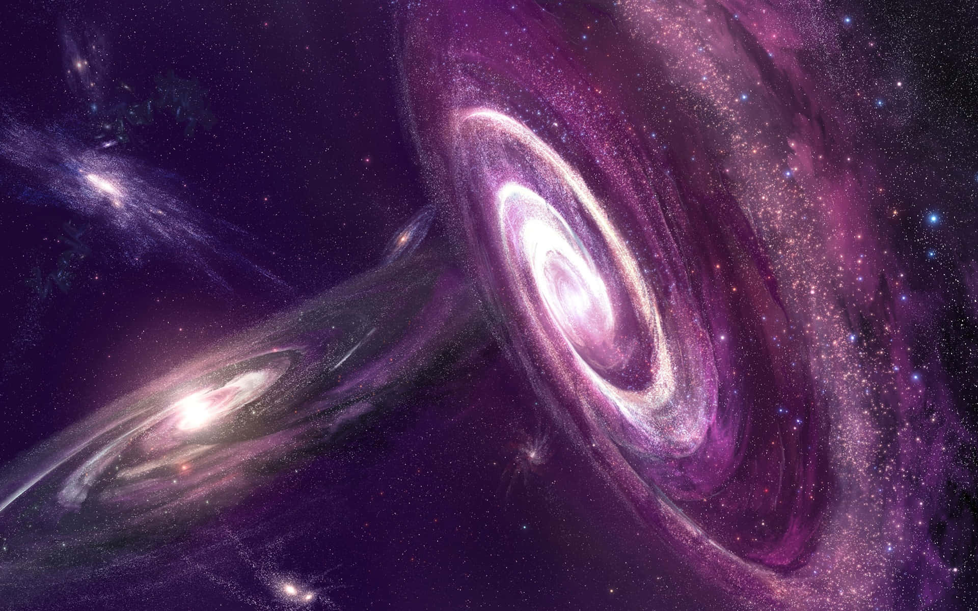 Skjønnheten til Purple Galaxy Bakgrunner