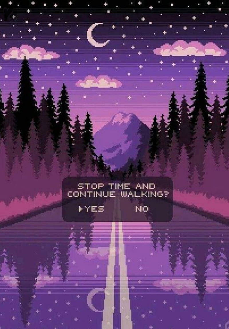 Skog Pastell Lilla vaporwave bakgrunnsbilde