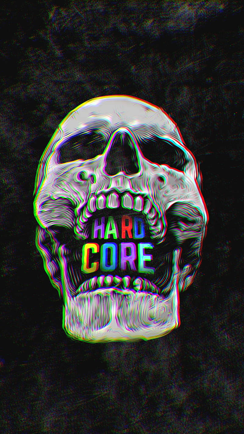 Skull Hardcore Trippy Estetikk Bakgrunner