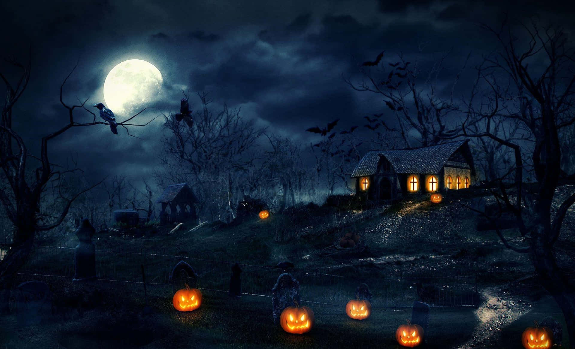 Skumle Halloween-bilder Bakgrunner