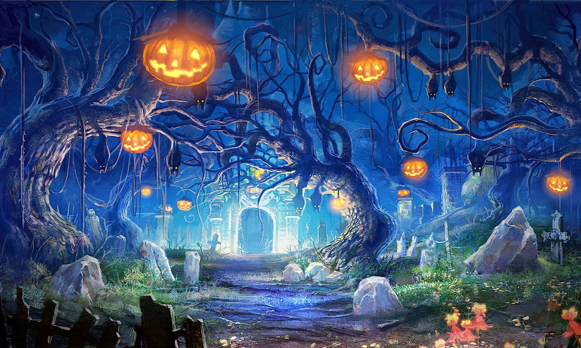 Skumle Halloween-bilder Bakgrunner