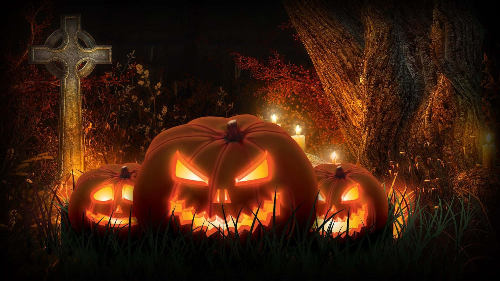 Skummel Halloween-bakgrunn Bakgrunner