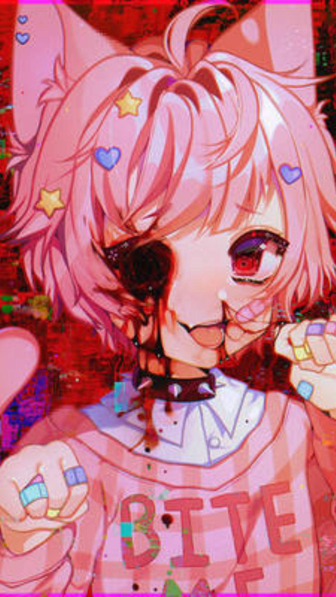 Skummel og søt anime PFP Bakgrunner