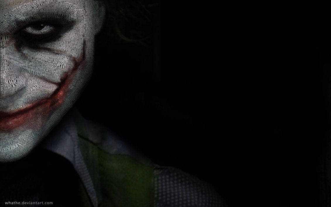 Skummelt Halvt Ansikt Joker Bakgrunn