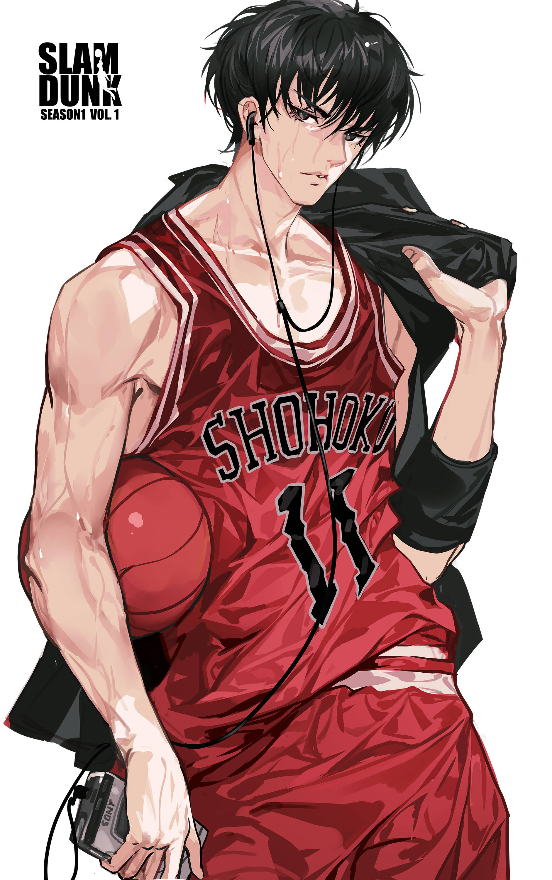 Slam Dunk Rukawa portrett Bakgrunner