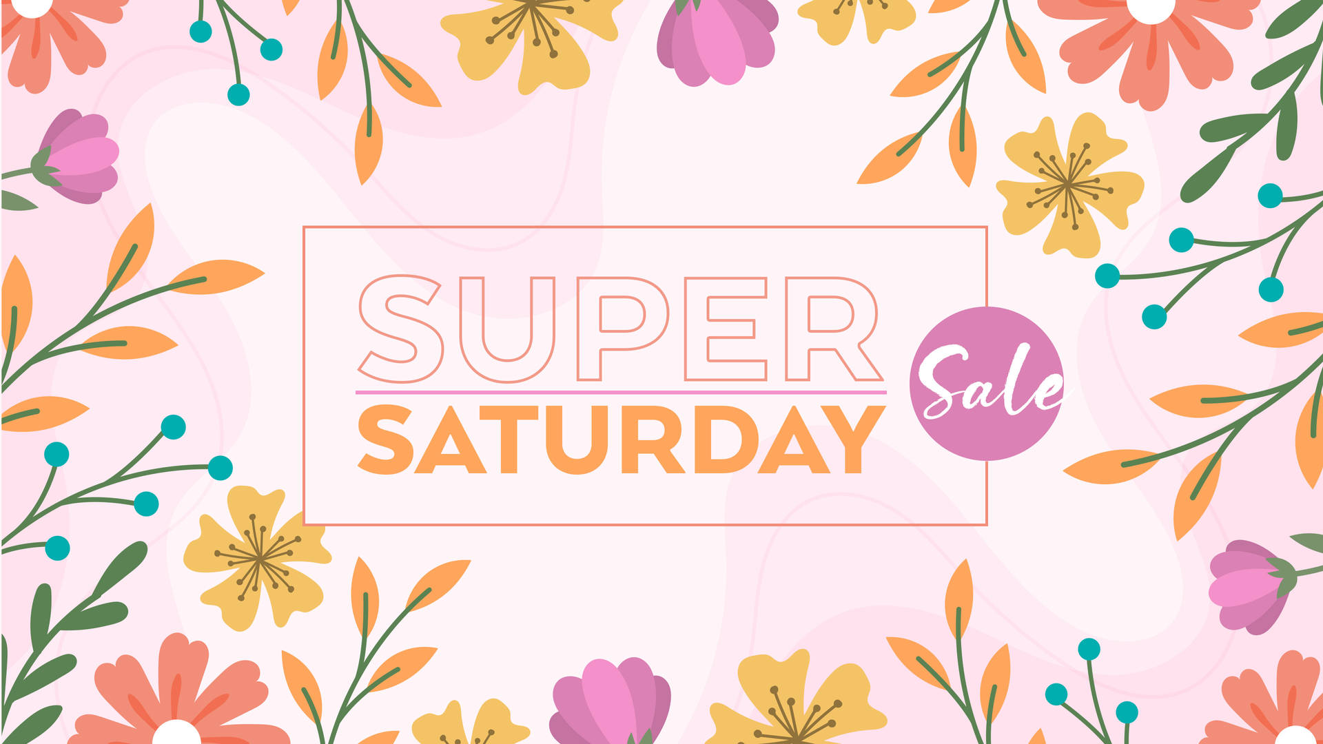 Super Saturday-salg med blomsterkant