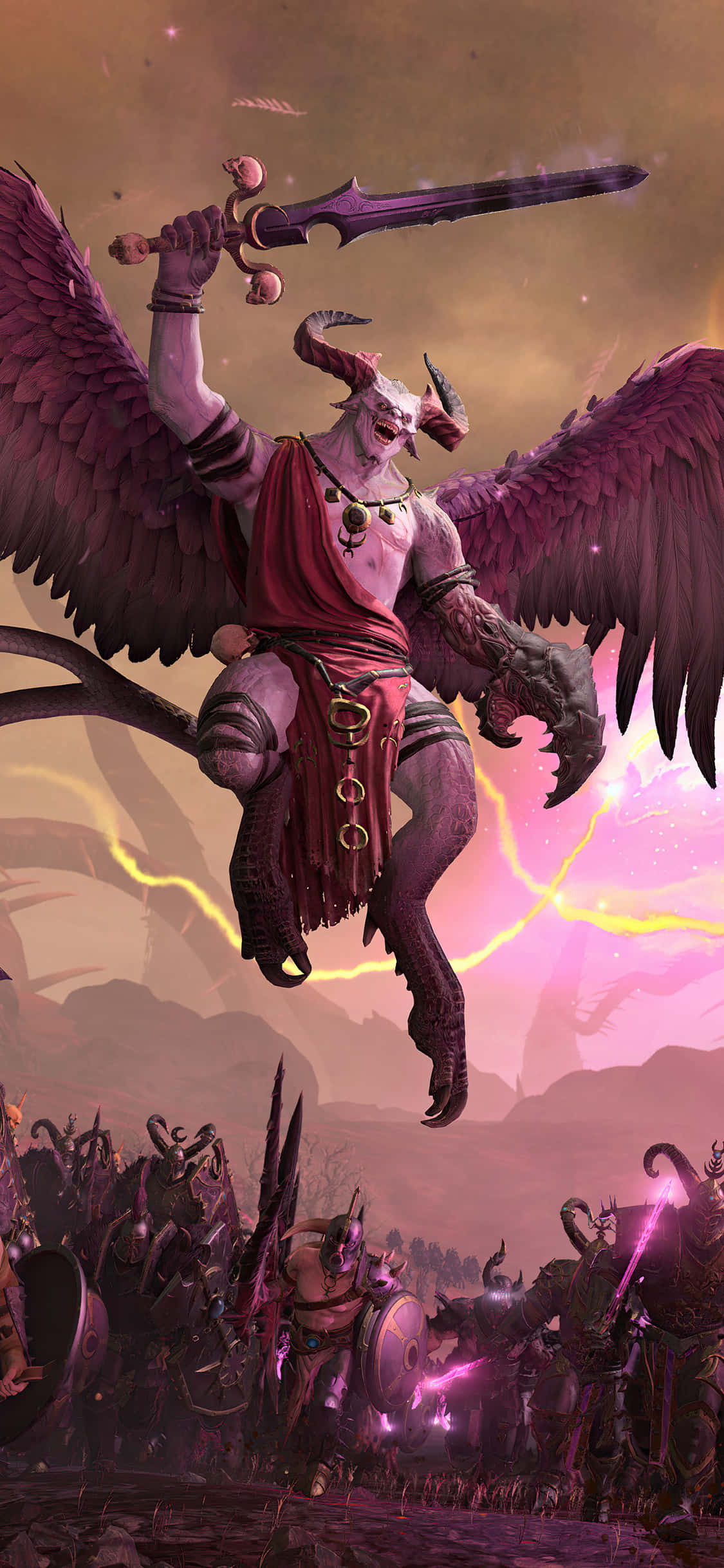 Slipp løs ild og svovel over fiendene dine med iPhone X Total War Warhammer-spillet Bakgrunner