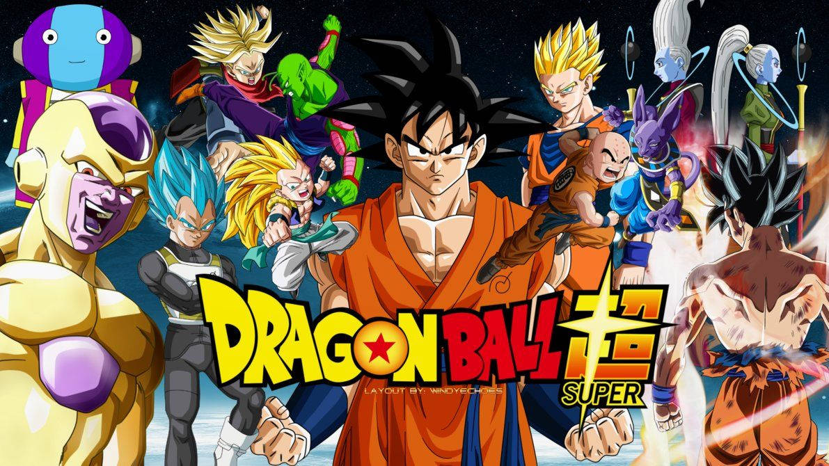 Dragon Ball Super broly San Goku, Vegeta og andre karakterer med skurker. populær anime over hele verden.