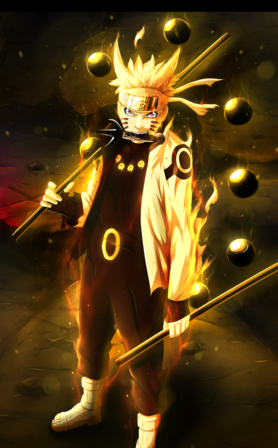 Slipp løs din indre ninja med denne fantastiske Naruto-telefonbakgrunnen! Bakgrunner