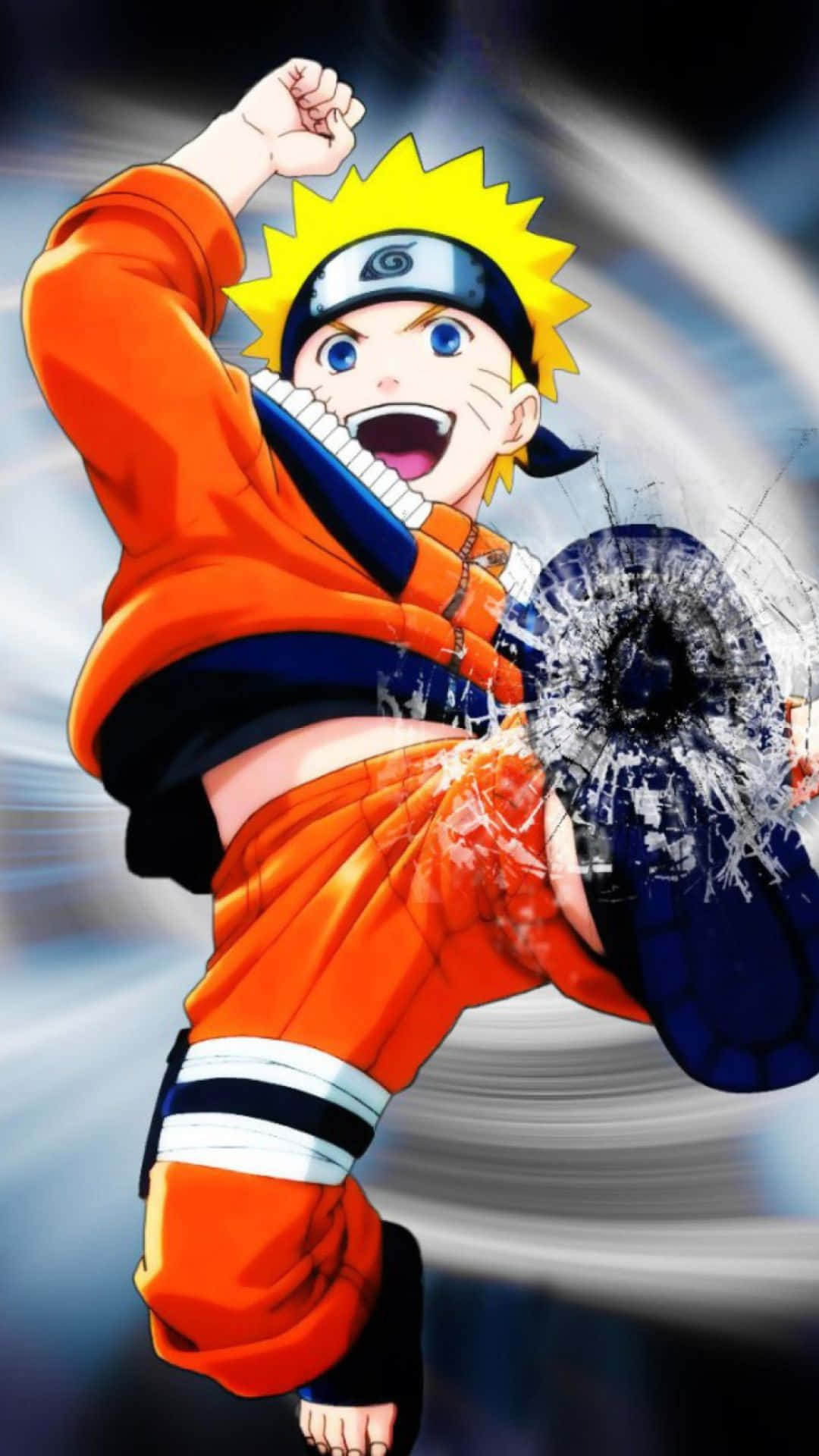 Slipp løs kraften til Ni-halen - Naruto Uzumaki Telefonbakgrunn Bakgrunner