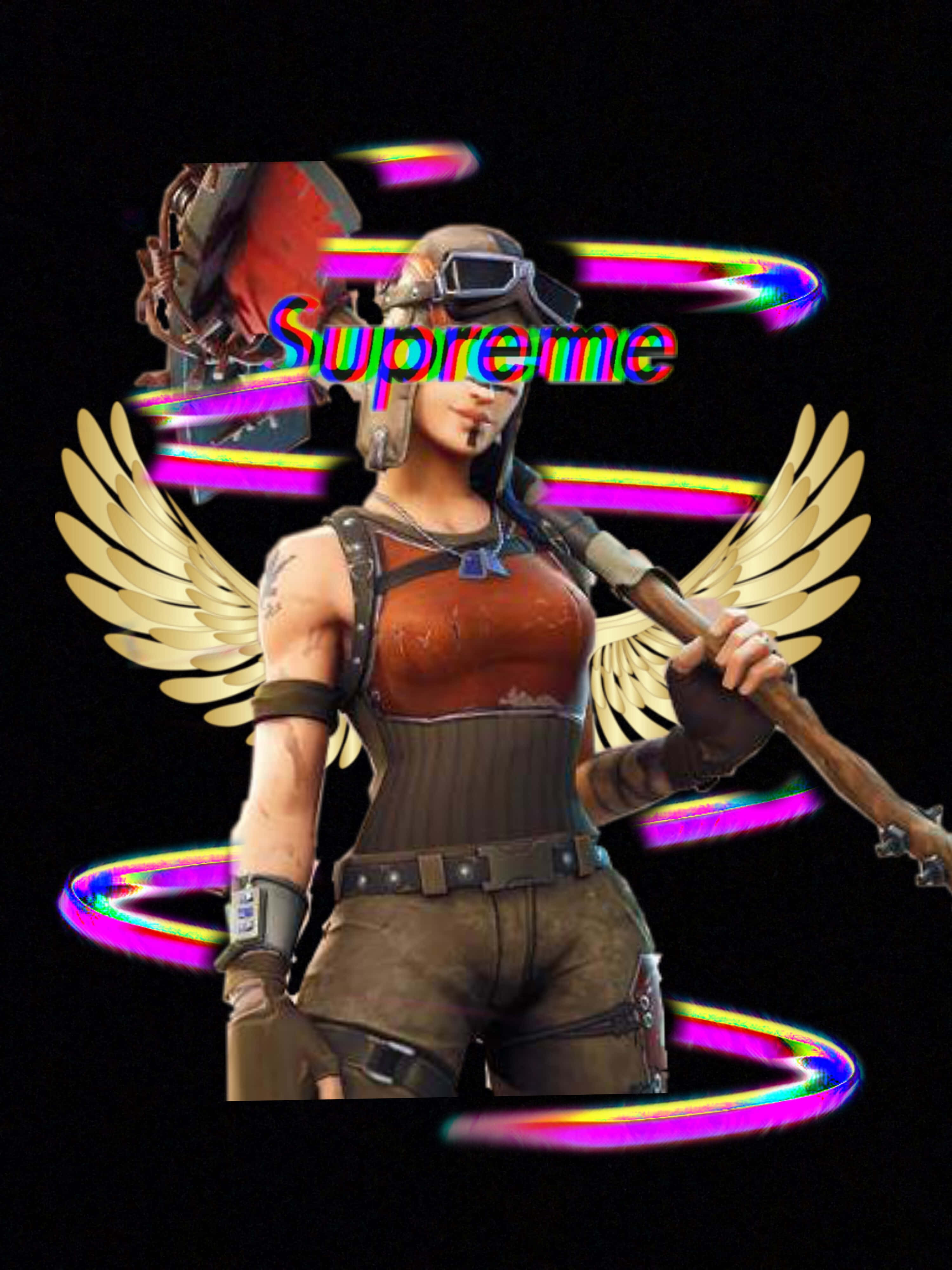 Slipp løs krigerånden din med Supreme Fortnite Bakgrunner